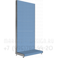 Базовый набор для перфорированного одностороннего металлического стеллажа глубиной 660мм.