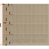 Четырёхуровневый стеллаж для обойных каталогов с одиннадцатью ячейками на полке размеры