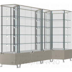 Усиленные витрины с тумбой под товар. серии Селена