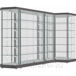 Усиленные витрины с верхней подсветкой. серия ПРИМА