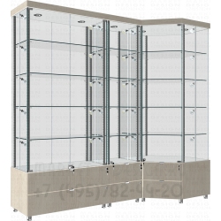 Усиленная витрина с тумбой с выдвижными ящиками. серия КОНЦЕПТ