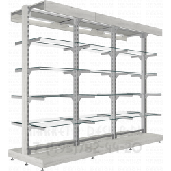Стеллажи без задней стенки для магазинов парфюмерии и косметики