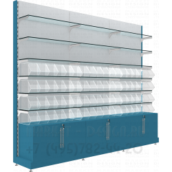 Торговые стеллажи для конфет с диспенсерами.серия Базис