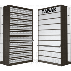 Витрины шкафы для сигаретных изделий с синхронными дверками