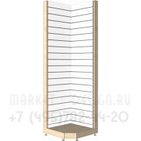 Торговый стеллаж внутренний угол с эконом панелью