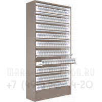 Шкаф для сигарет с десятью синхронными шторками в комплекте с LED подсветкой по периметру