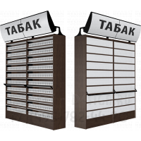 Тандемный сигаретный шкаф с лайтбоксом с десятью синхронизированными шторками