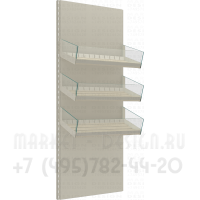 Хлебный торговый стеллаж с креплением на стену