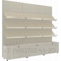 Стеллаж  настенный для торговли хлеба вместе