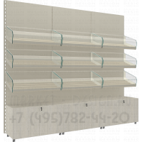 Стеллажи торговые для продажи хлеба с тумбами