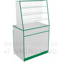 Прилавок стеклянный с распашными дверцами