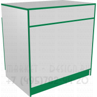 Торговый прилавок с распашными дверцами и рабочей поверхностью