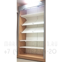 Стеллаж с рольставнями для продажи постельного белья