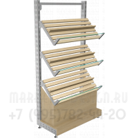 Стеллаж пристенный для продажи хлеба