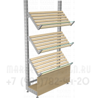 Хлебный стеллаж с полками перегородками
