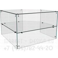 Стеклянная угловая надстройка на прилавок