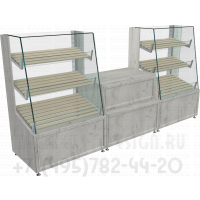 Комплект прилавков для продажи хлеба