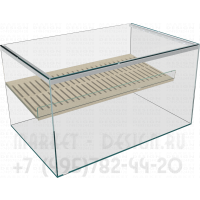Надстройка из стекла с одной деревянной полкой