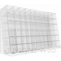 Горка из оргстекла на шестьдесят секций для демонстрации фломастеров ,карандашей, ручек,кистей  