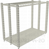 Двусторонняя стойка для ткани одноуровневая