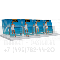 Полка из стекла с накопителем