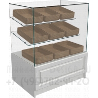 Торговый застекленный прилавок хлебный