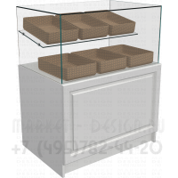 Остекленный прилавок для продажи хлеба