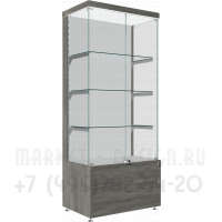 Торговая шкаф витрина со стеклянными дверцами и тремя полками