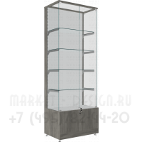 Торговая стеклянная шкаф витрина с тумбой распашные ящики