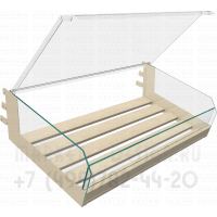 Полка с прозрачной крышкой и ограничителями из стекла