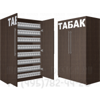 Стенд для торговли сигаретами с распашными дверями с восьмью уровнями полок 