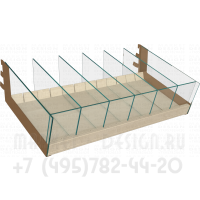 Полка с разделителями для павильона