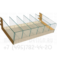 Наклонная полка с разделителями