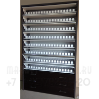 Синхронный шкаф для сигарет с выдвижной тубой под товар в открытом виде