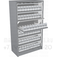 Торговая тумба для сигарет с шестью полками