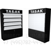 Шкаф четырехуровневый для электронных сигарет с рулонной шторкой с тумбой