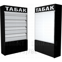 Шкаф напольный с четырьмя гравитационными полками для электронных сигарет с тумбой