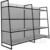 Пристенный стеллаж для обоев с возможностью демонстрации и хранения рулонов