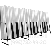 Пристенный стеллаж для обоев для вертикального размещение рулонов