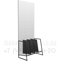 Пристенный стеллаж для обоев для вертикального размещение рулонов