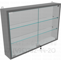 Витрина на стену с двумя стеклянными полками