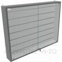 Настенная витрина с эконом–панелью