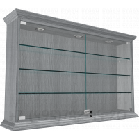 Настенная витрина с тремя стеклянными полками