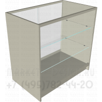 Прилавок со стеклянными полками