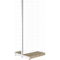 Базовый комплект для островного стеллажа гондолы с общей глубиной 770мм.