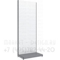 Базовый набор для перфорированного пристенного металлического стеллажа