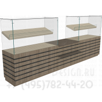 Демонстрационные витрины остекленные для хлебного павильона