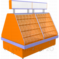 Двухсторонние стеллажи витрины для мармелада