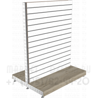 Двусторонний стеллаж с экономпанелью без накладок шириной 900мм