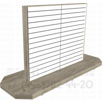 Двусторонний стеллаж с экономпанелью для торговли